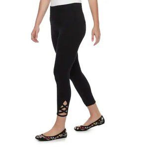 Petite SONOMA Goods for Life Crisscross Capri Leggings